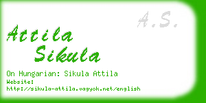 attila sikula business card